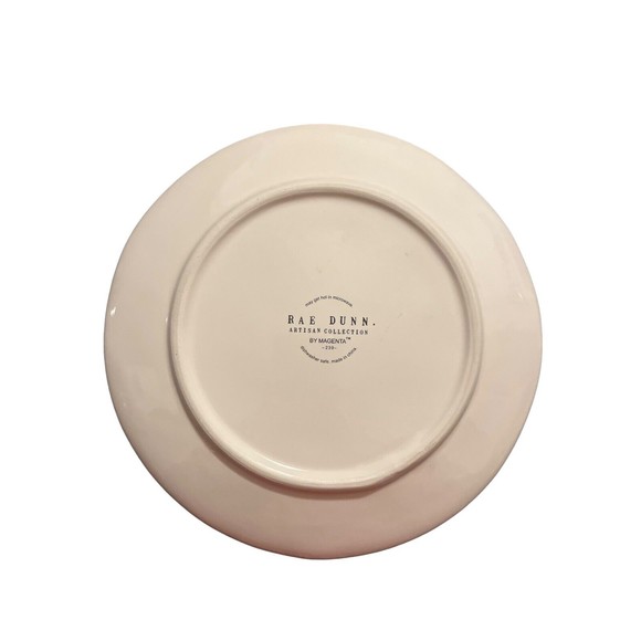 Rae Dunn Artisan Collection Magenta JINGLE Christmas Appetizer Dessert Plate - Picture 2 of 2